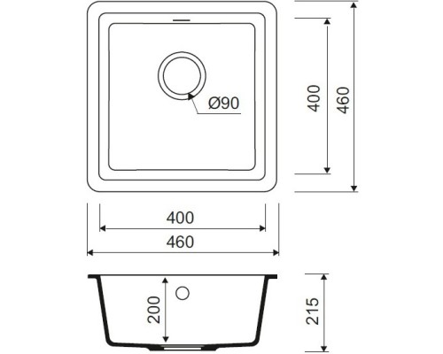 Кухонная мойка белый IDDIS Tanto TU2W461I87