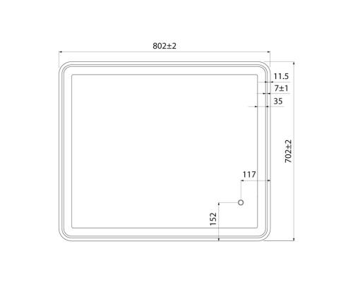 Зеркало 80,2x70,2 см IDDIS Cloud CLO8000i98