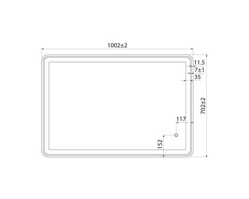 Зеркало 100,2x70,2 см IDDIS Cloud CLO1000i98