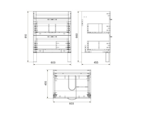 Тумба с раковиной белый матовый 60,3 см IDDIS Oxford OXF60W0i95K