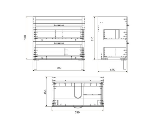 Тумба с раковиной белый матовый 80 см IDDIS Oxford OXF80W0i95K