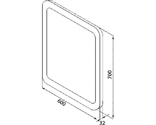 Зеркало 60x70 см белый матовый IDDIS Edifice EDI6000i98