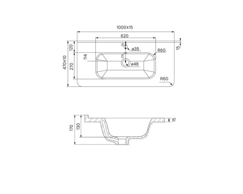 Тумба с раковиной белый глянец 100 см IDDIS Edifice EDI10W1i95K