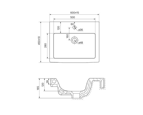 Тумба с раковиной белый глянец/дерево 60 см IDDIS Mirro MIR60W0i95K