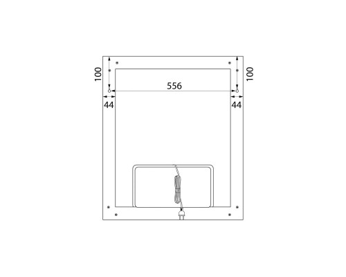 Зеркало 60x70 см черный IDDIS Slide SLI6000i98