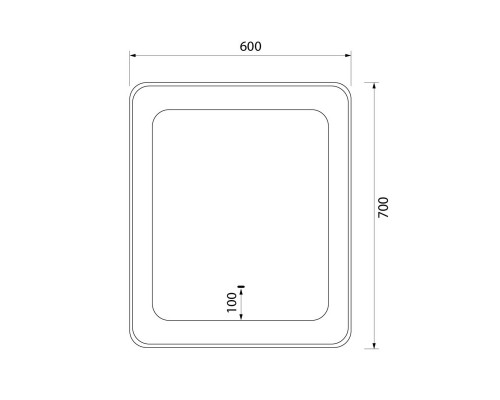 Зеркало 60x70 см белый матовый IDDIS Esper ESP6000i98