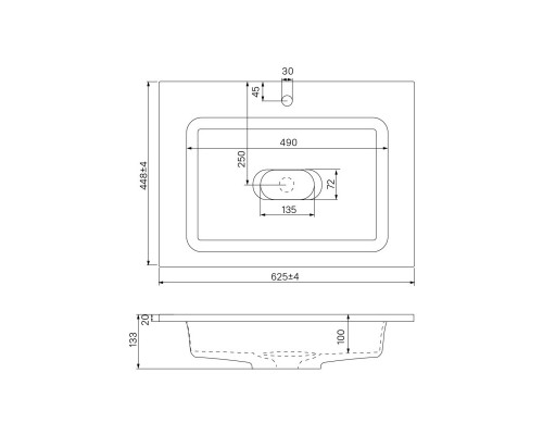 Тумба с раковиной белый матовый 62,5 см IDDIS Esper ESP60W0i95K