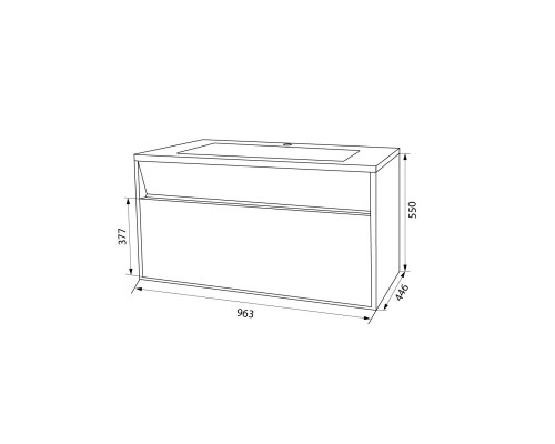 Тумба с раковиной белый матовый 97 см IDDIS Esper ESP10W0i95K Тумба с раковиной белый матовый 97 см IDDIS Esper ESP10W0i95K