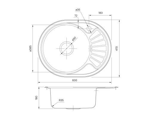 Кухонная мойка шелк IDDIS Suno SUN60SLi77