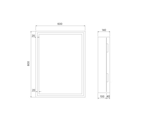 Зеркальный шкаф 60x80 см белый матовый R IDDIS Zodiac ZOD6000i99