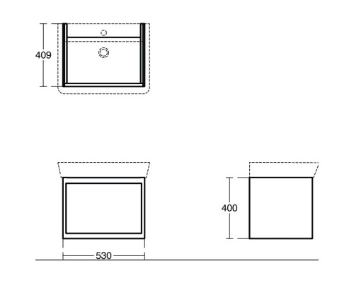 Тумба белый глянец/белый матовый 60 см 1 ящик Ideal Standard Connect Air Cube E0846B2