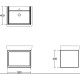 Тумба белый глянец/белый матовый 60 см 1 ящик Ideal Standard Connect Air Cube E0846B2