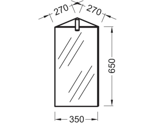 Зеркальный шкаф 65x35см Jacob Delafon Odeon Up EB870-NF