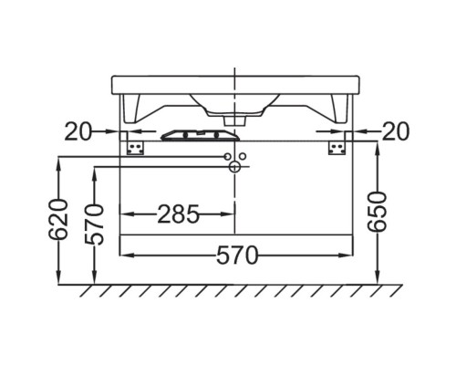 Тумба белый 57 см Jacob Delafon Odeon Up EB877-N18