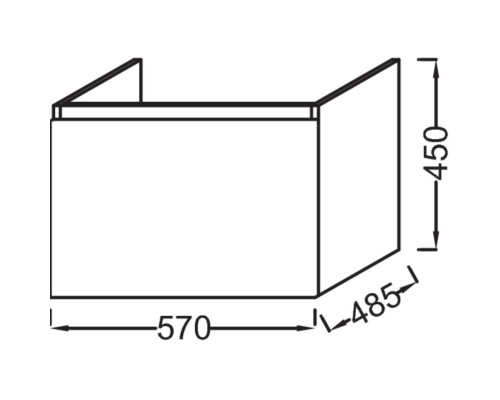 Тумба белый 57 см Jacob Delafon Odeon Up EB877-N18