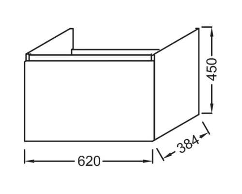 Тумба серый дуб 62 см Jacob Delafon Odeon Up EB886-E71