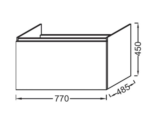 Тумба белый 77 см Jacob Delafon Odeon Up EB894-N18