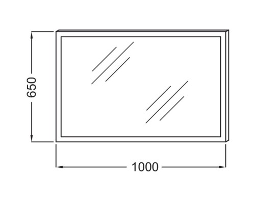 Зеркало с подсветкой по периметру 100*65 см Jacob Delafon Escale EB1442-NF