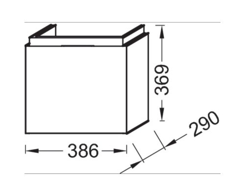 Тумба белый глянец 38,6 см Jacob Delafon Rythmik EB1036-G1C