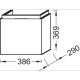 Тумба белый глянец 38,6 см Jacob Delafon Rythmik EB1036-G1C