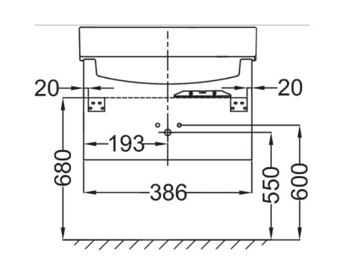 Тумба белый глянец 38,6 см Jacob Delafon Rythmik EB1036-G1C