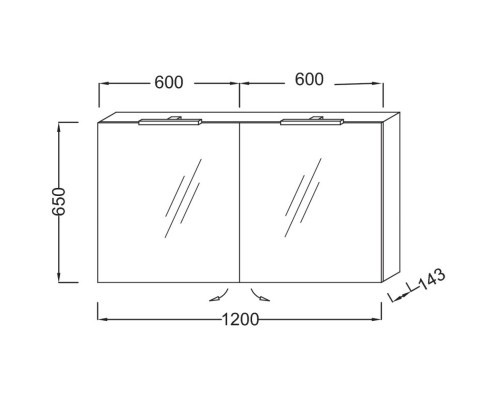 Зеркальный шкаф белый блестящий 120x65 см Jacob Delafon Odeon Up EB798RU-G1C