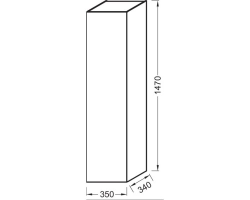 Подвесная колонна с реверсивной дверцей белый Jacob Delafon Rythmik EB998-N18