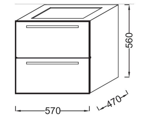 Тумба белый 57 см Jacob Delafon Struktura EB1276-N18