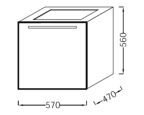 Тумба белый 57 см Jacob Delafon Struktura EB1284-N18