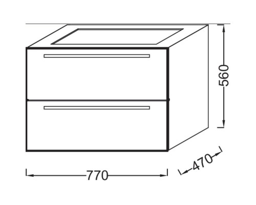 Тумба белый 77 см Jacob Delafon Struktura EB1277-N18