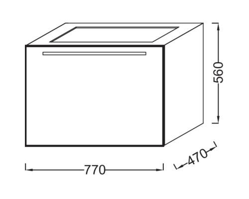 Тумба белый 77 см Jacob Delafon Struktura EB1285-N18