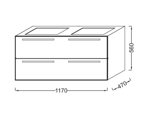 Тумба белый 117 см Jacob Delafon Struktura EB1279-N18