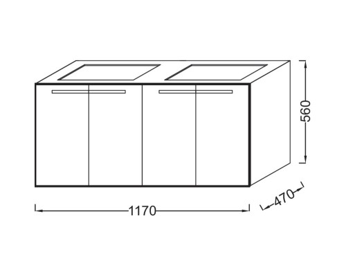 Тумба белый 117 см Jacob Delafon Struktura EB1283-N18