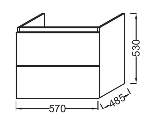 Тумба белый 57 см Jacob Delafon Odeon Up EB878-N18