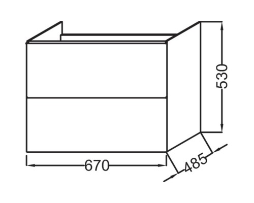 Тумба серый дуб 67 см Jacob Delafon Odeon Up EB890-E71