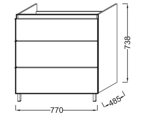 Тумба белый 77 см Jacob Delafon Odeon Up EB993-N18