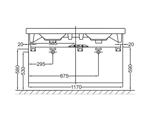 Тумба белый 117 см Jacob Delafon Odeon Up EB995-N18