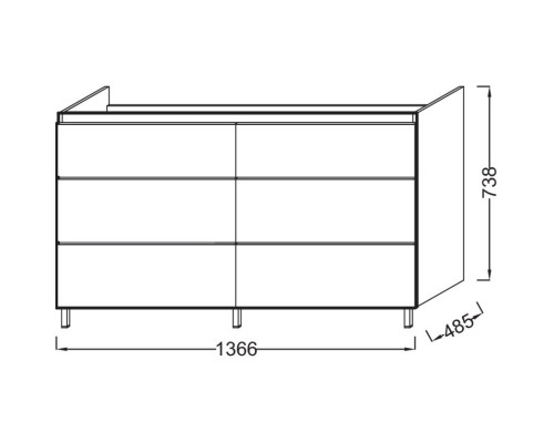 Тумба белый 137 см Jacob Delafon Odeon Up EB996-N18