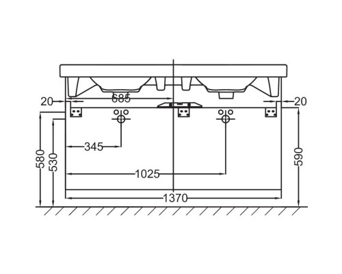 Тумба белый 137 см Jacob Delafon Odeon Up EB996-N18