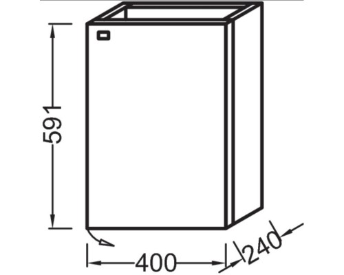 Тумба оранжевый шарниры справа Jacob Delafon Pop Laminar EB286-N24