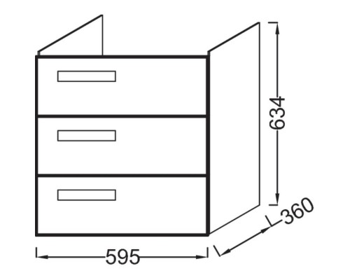 Тумба квебекский дуб 60 см Jacob Delafon Rythmik EB1306-E10