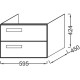 Тумба белый глянец 59,5 см Jacob Delafon Rythmik EB1301-G1C