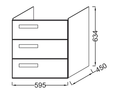 Тумба белый глянец 59,5 см Jacob Delafon Rythmik EB1307-G1C