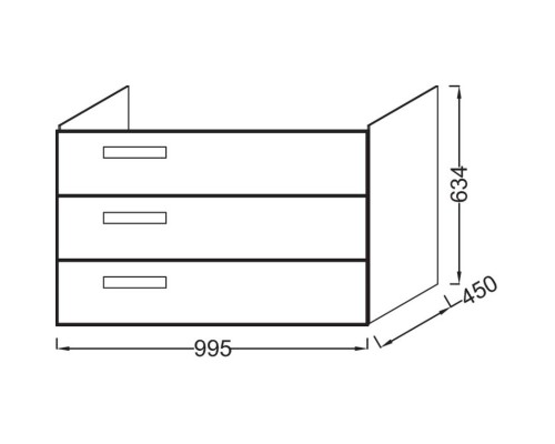 Тумба арлингтонский дуб 100 см Jacob Delafon Rythmik EB1310-E70