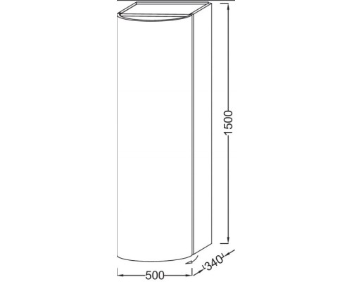 Подвесная колонна левосторонняя серый титан Jacob Delafon Presquile EB1115G-N21