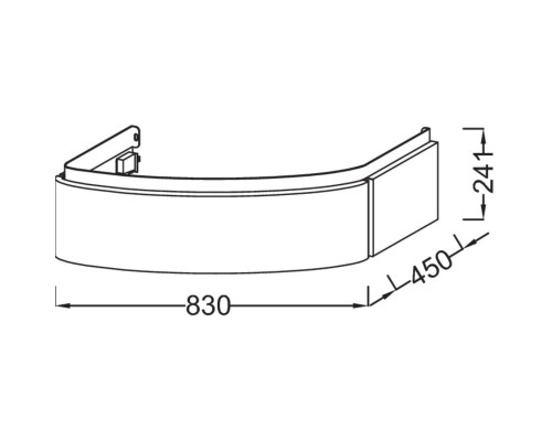 Тумба белый глянец 83 см  Jacob Delafon Presquile EB1100-G1C