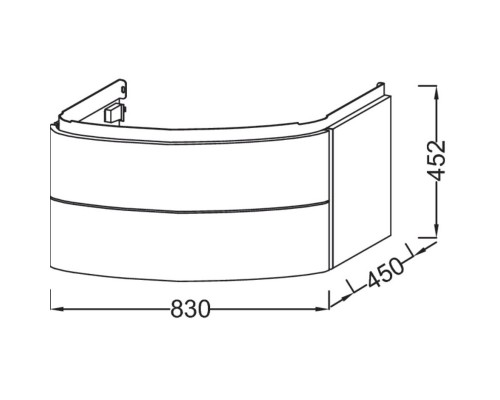 Тумба белый глянец 83 см Jacob Delafon Presquile EB1104-G1C