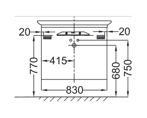 Тумба белый глянец 83 см Jacob Delafon Presquile EB1104-G1C