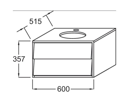 Тумба белый глянец 60 см Jacob Delafon Escale EB761-G1C