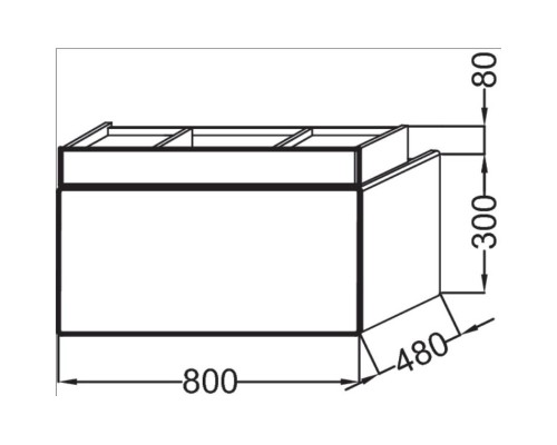 Тумба белый глянец 80 см Jacob Delafon Terrace EB1186-G1C